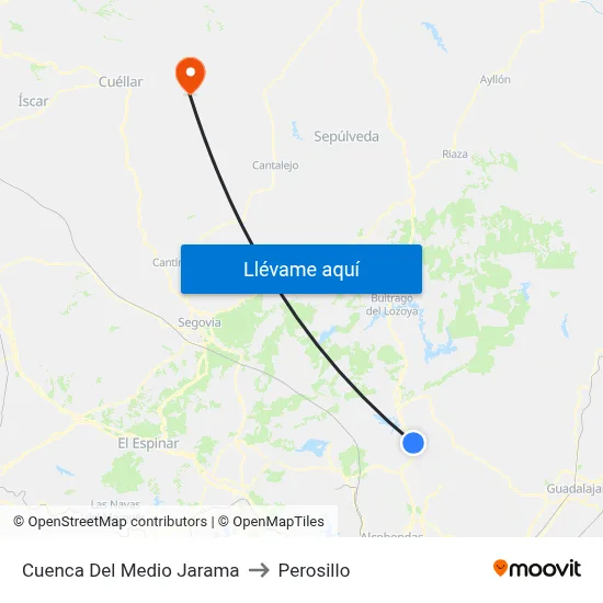 Cuenca Del Medio Jarama to Perosillo map