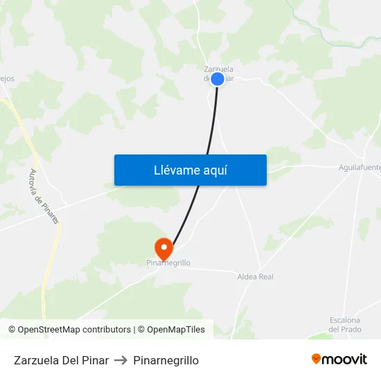 Zarzuela Del Pinar to Pinarnegrillo map