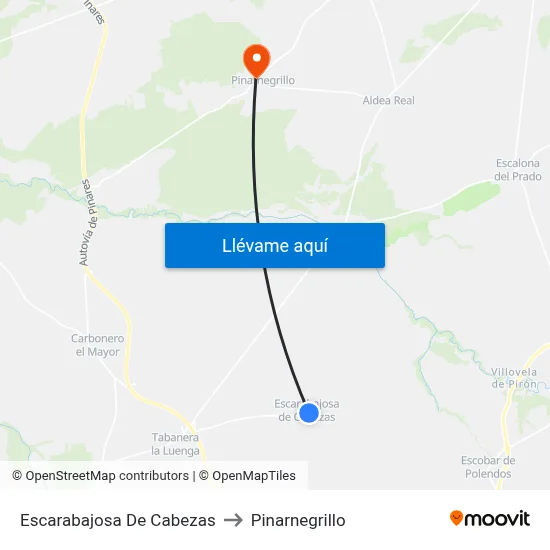 Escarabajosa De Cabezas to Pinarnegrillo map