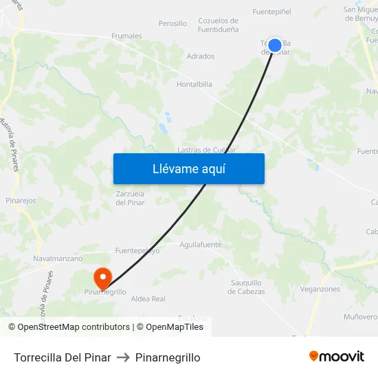 Torrecilla Del Pinar to Pinarnegrillo map