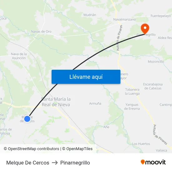 Melque De Cercos to Pinarnegrillo map