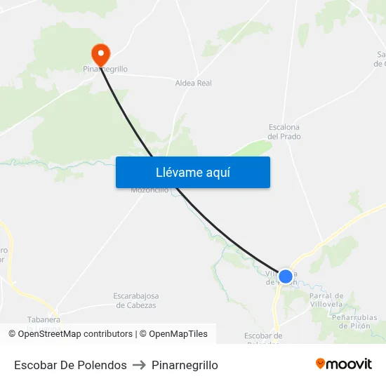Escobar De Polendos to Pinarnegrillo map