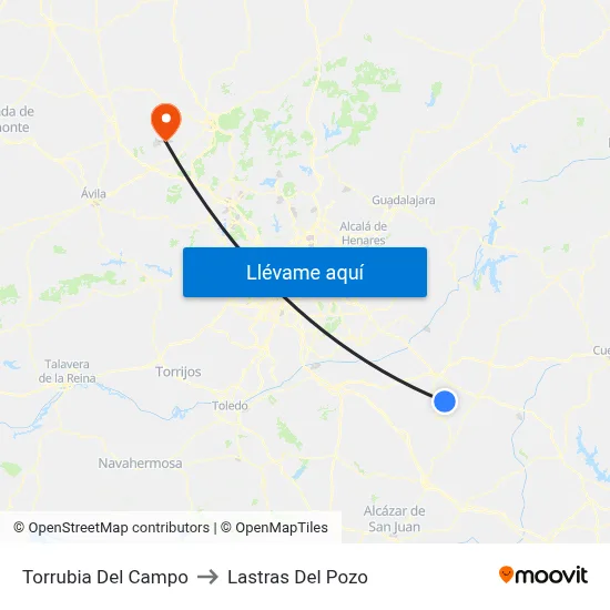 Torrubia Del Campo to Lastras Del Pozo map