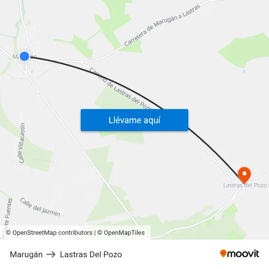 Marugán to Lastras Del Pozo map