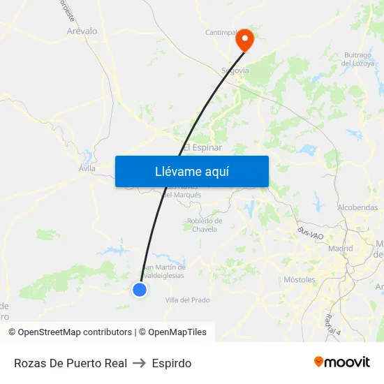 Rozas De Puerto Real to Espirdo map