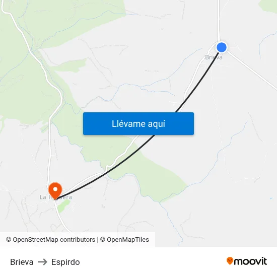 Brieva to Espirdo map