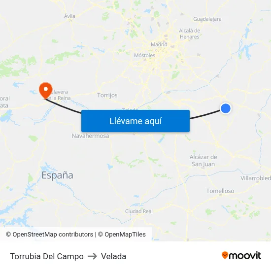 Torrubia Del Campo to Velada map