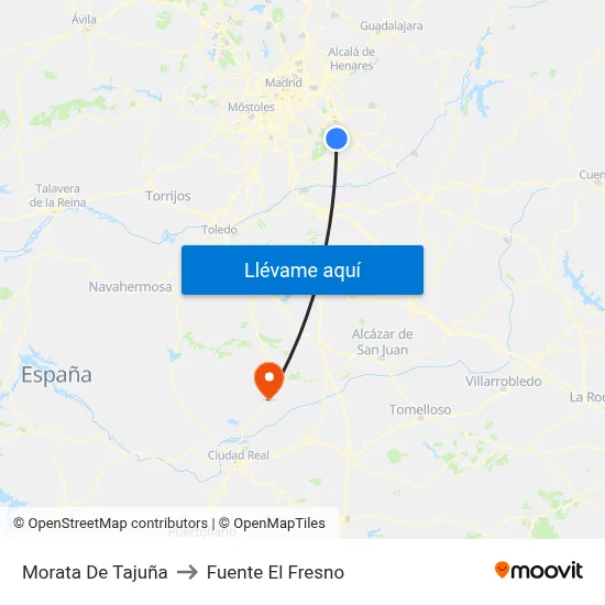 Morata De Tajuña to Fuente El Fresno map