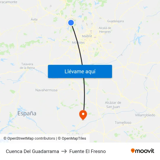 Cuenca Del Guadarrama to Fuente El Fresno map