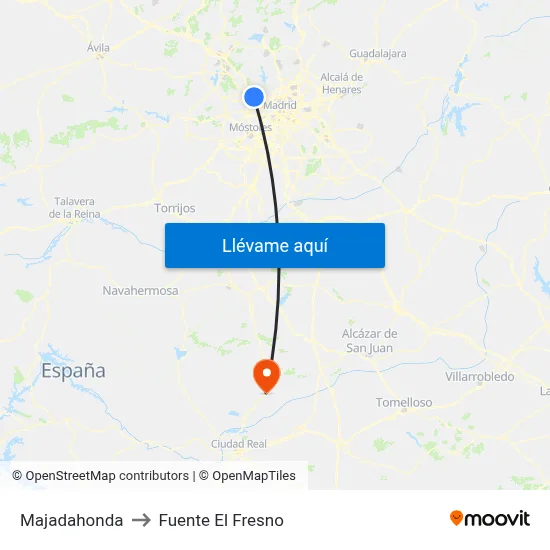 Majadahonda to Fuente El Fresno map