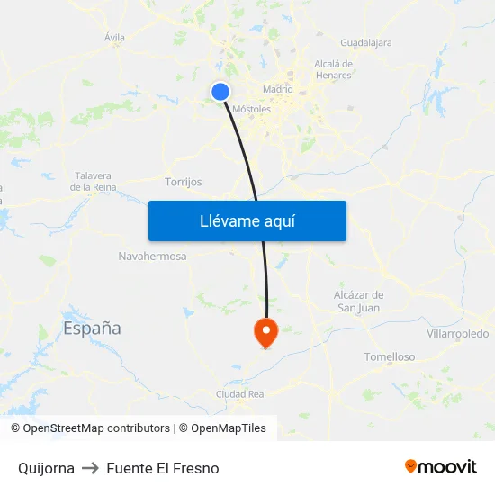 Quijorna to Fuente El Fresno map