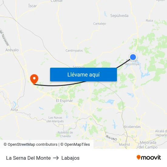 La Serna Del Monte to Labajos map