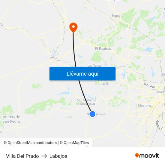 Villa Del Prado to Labajos map