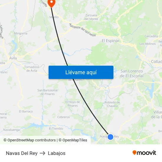 Navas Del Rey to Labajos map