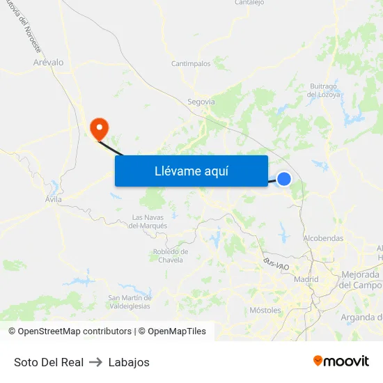 Soto Del Real to Labajos map