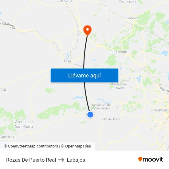 Rozas De Puerto Real to Labajos map