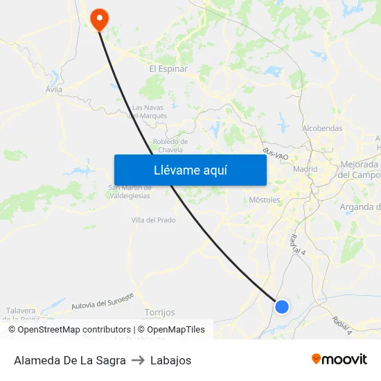 Alameda De La Sagra to Labajos map