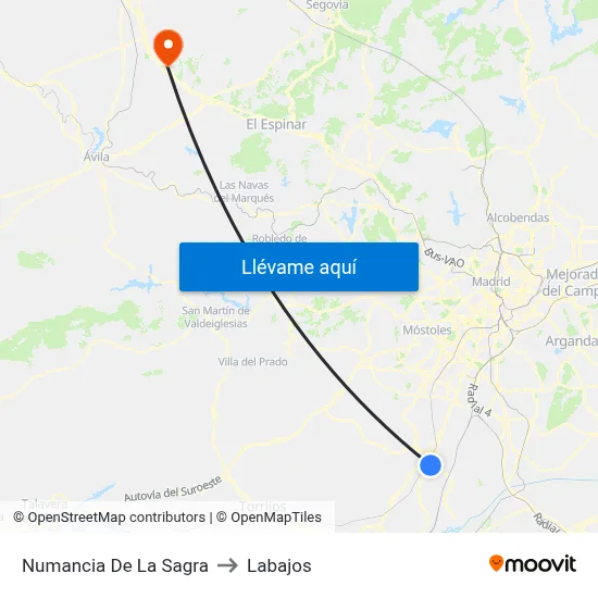 Numancia De La Sagra to Labajos map