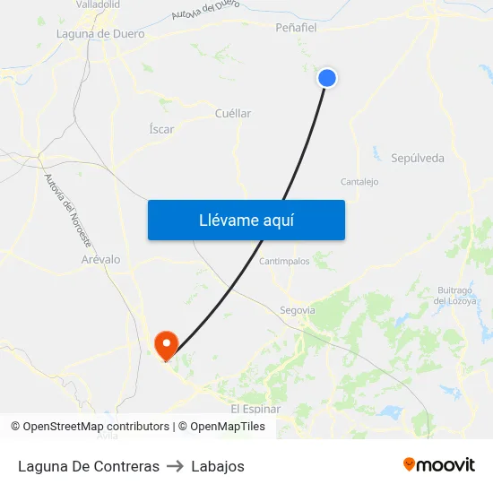 Laguna De Contreras to Labajos map