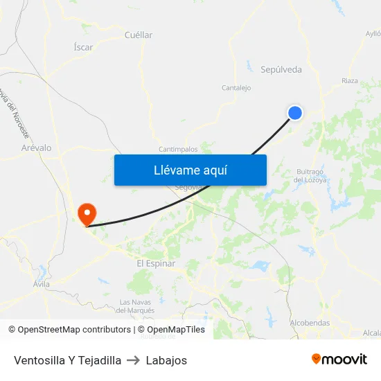 Ventosilla Y Tejadilla to Labajos map