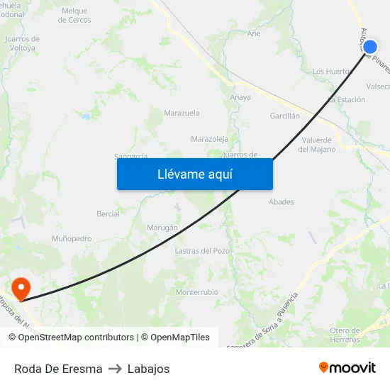 Roda De Eresma to Labajos map
