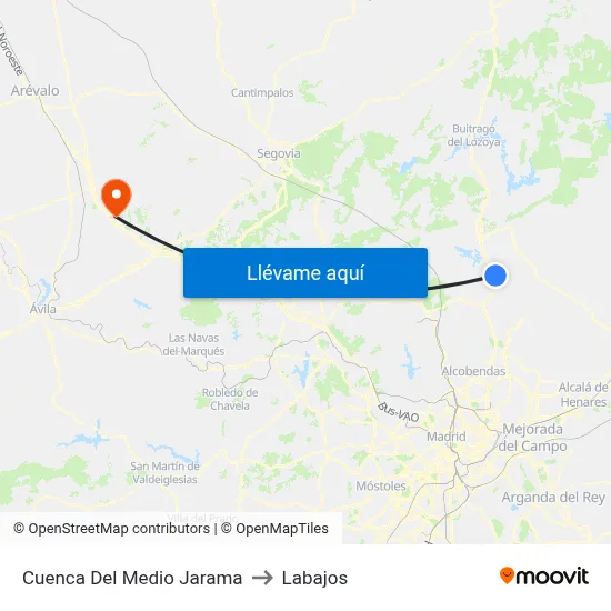 Cuenca Del Medio Jarama to Labajos map