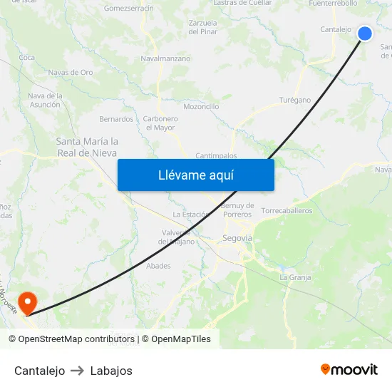 Cantalejo to Labajos map