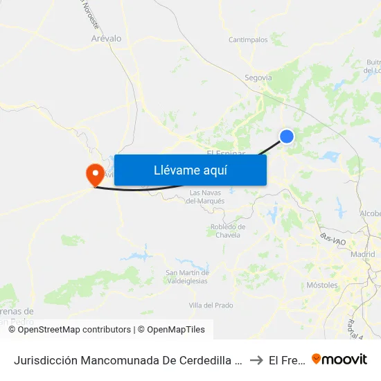 Jurisdicción Mancomunada De Cerdedilla Y Navacerrada to El Fresno map