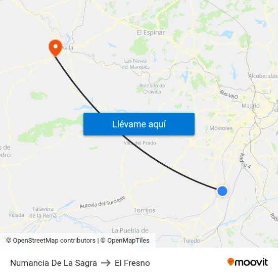 Numancia De La Sagra to El Fresno map