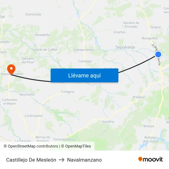 Castillejo De Mesleón to Navalmanzano map
