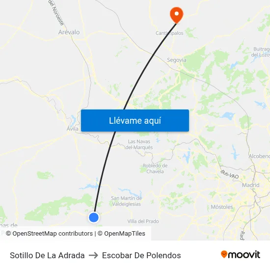 Sotillo De La Adrada to Escobar De Polendos map