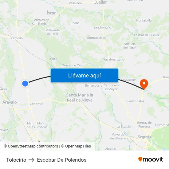Tolocirio to Escobar De Polendos map