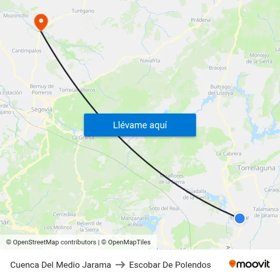 Cuenca Del Medio Jarama to Escobar De Polendos map