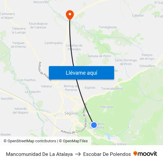 Mancomunidad De La Atalaya to Escobar De Polendos map