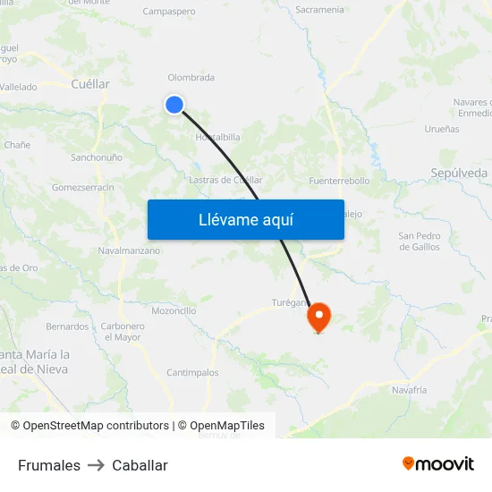 Frumales to Caballar map
