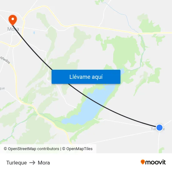 Turleque to Mora map