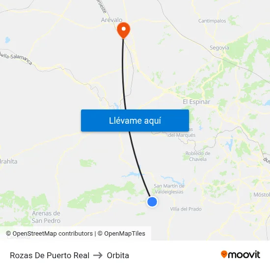 Rozas De Puerto Real to Orbita map