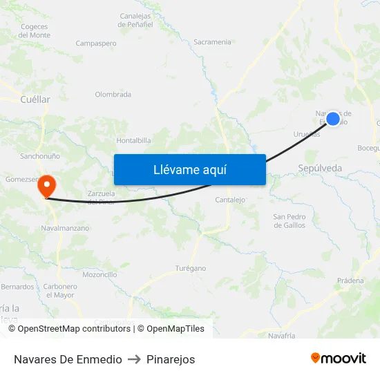 Navares De Enmedio to Pinarejos map