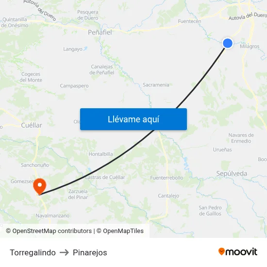 Torregalindo to Pinarejos map
