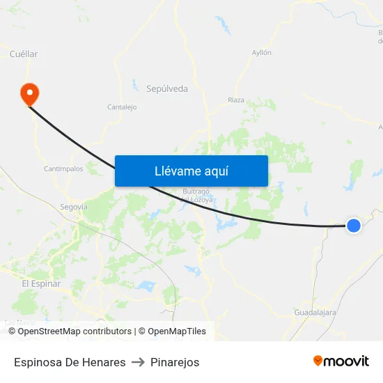 Espinosa De Henares to Pinarejos map