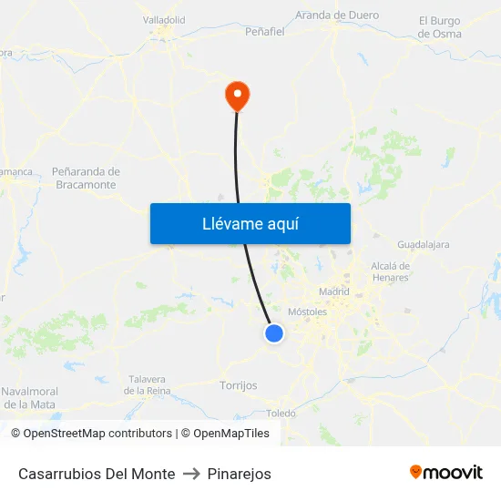 Casarrubios Del Monte to Pinarejos map
