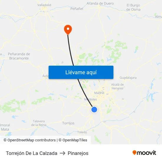 Torrejón De La Calzada to Pinarejos map