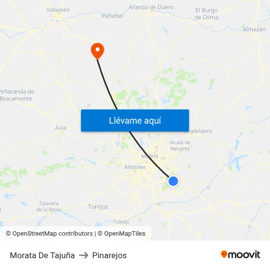 Morata De Tajuña to Pinarejos map