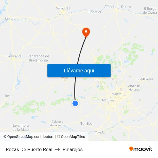 Rozas De Puerto Real to Pinarejos map