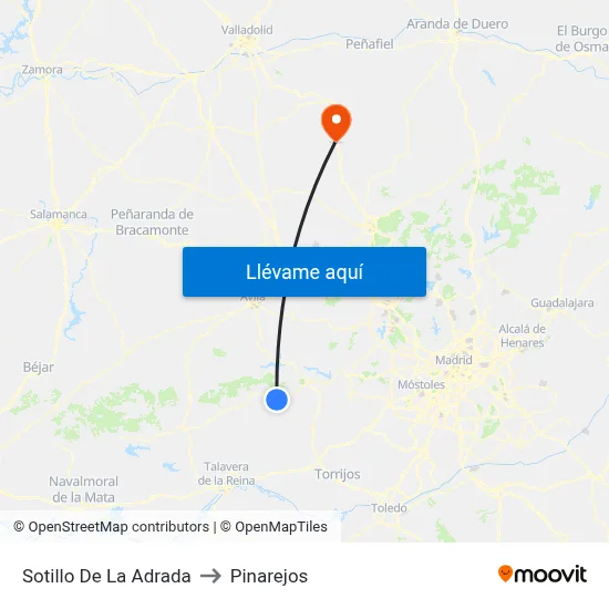 Sotillo De La Adrada to Pinarejos map