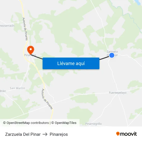 Zarzuela Del Pinar to Pinarejos map