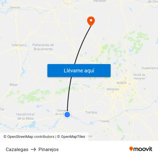 Cazalegas to Pinarejos map