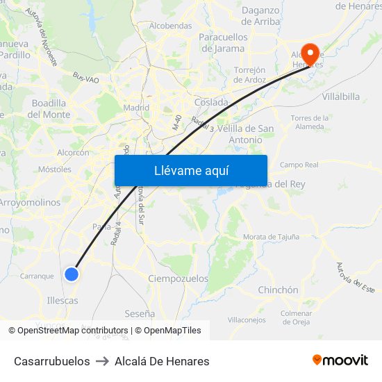 Casarrubuelos to Alcalá De Henares map