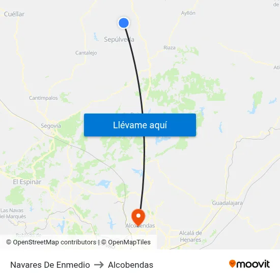 Navares De Enmedio to Alcobendas map