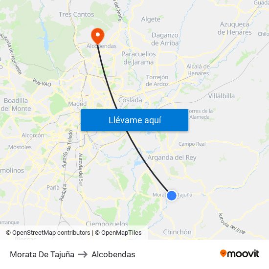 Morata De Tajuña to Alcobendas map